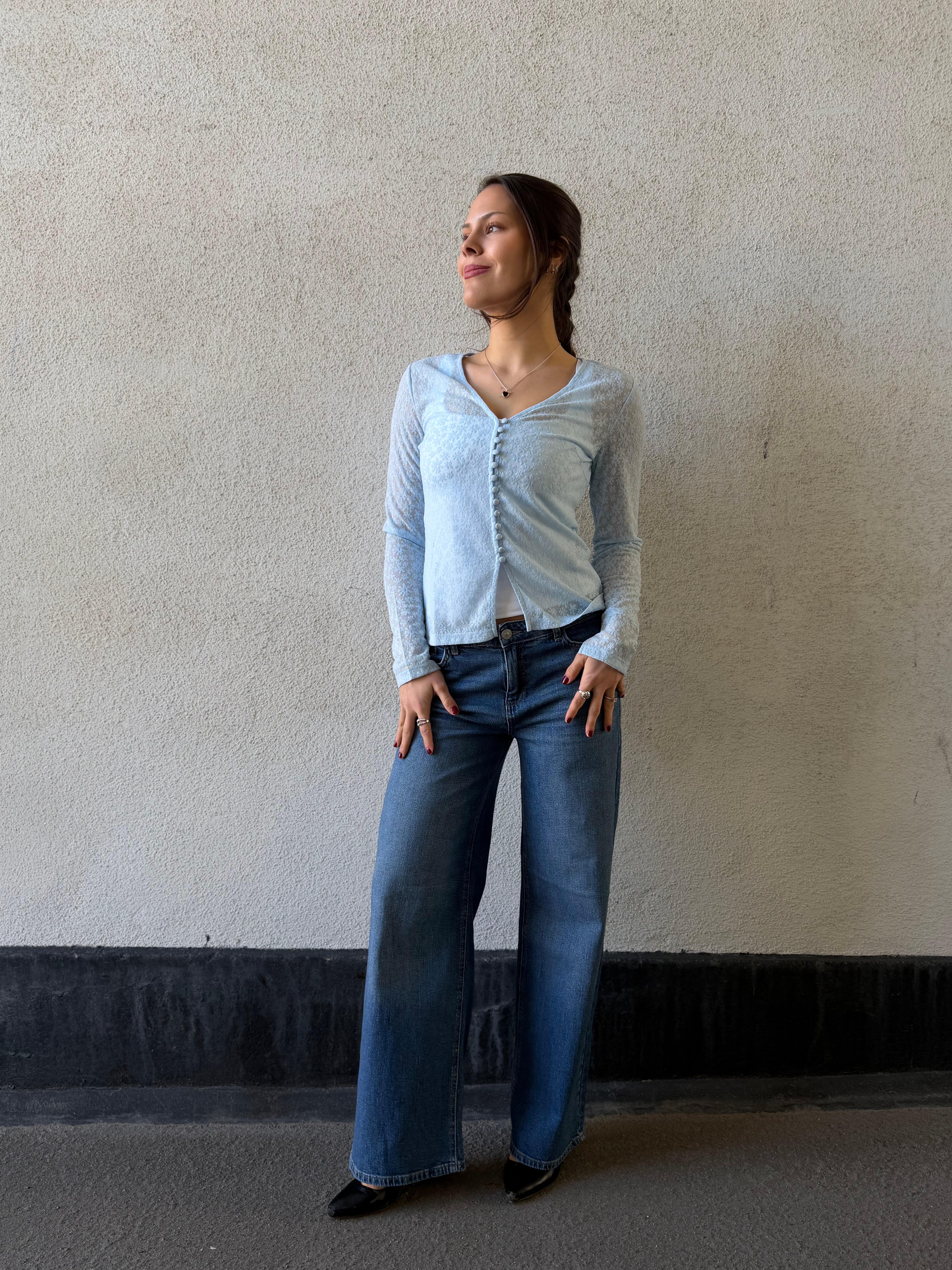 PCBAISY Cardigan - Cashmere Blue